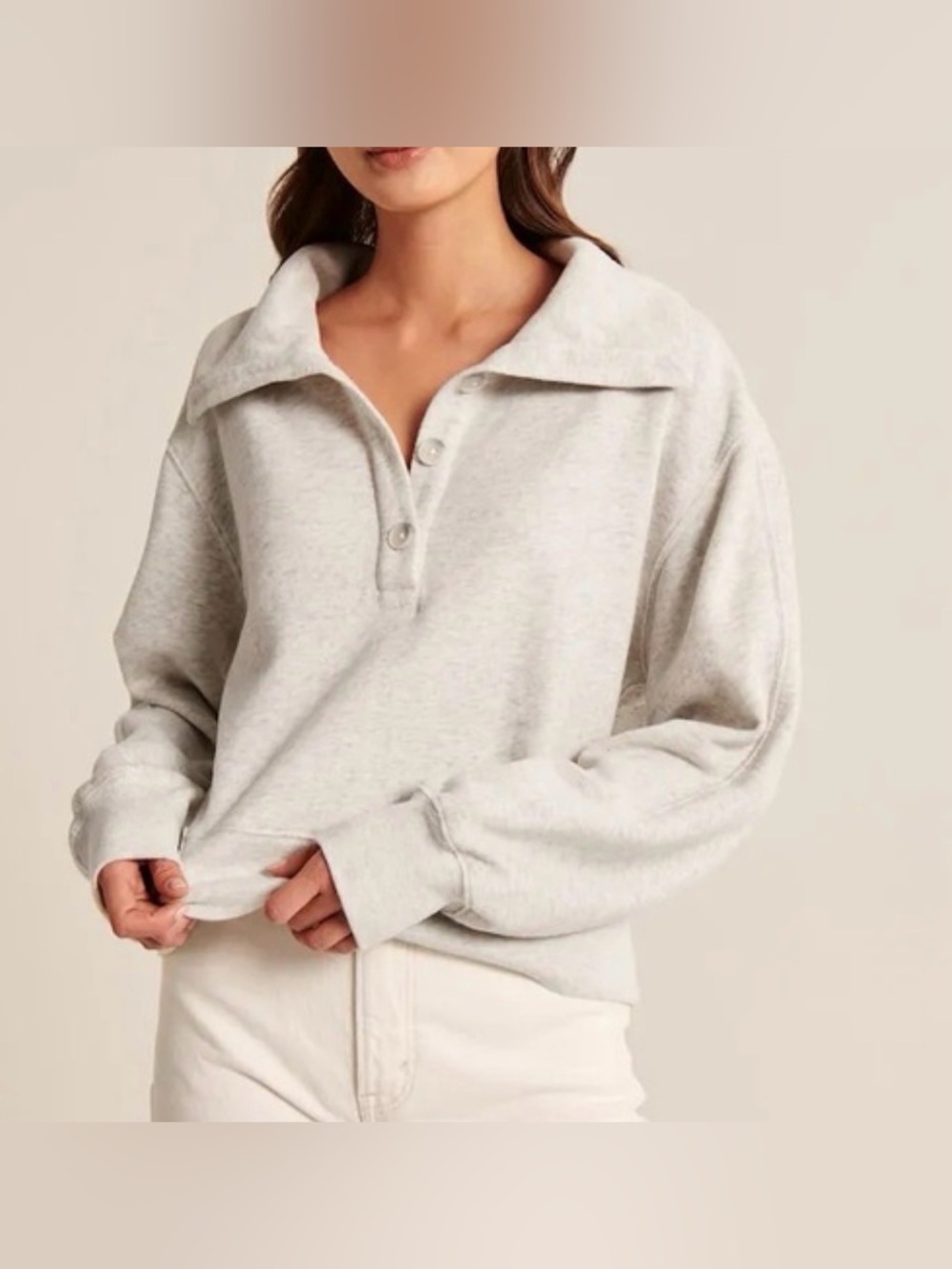 Abercrombie & Fitch Soft AF drama wedge grey sweatshirt, small